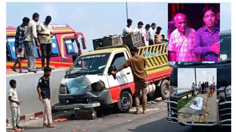 স্কুলে যাওয়ার পথে মর্মান্তিক মৃত্যু: কর্ণফুলীতে পিকআপ চাপায় বাবা-ছেলে নিহত