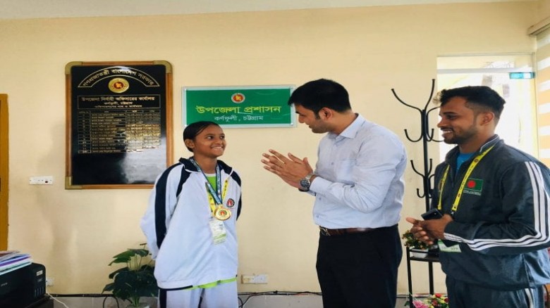 উশুতে স্বর্ণ জয়, কর্ণফুলীর কন্যা প্রান্তিকার সাফল্যে গর্বিত চট্টগ্রাম